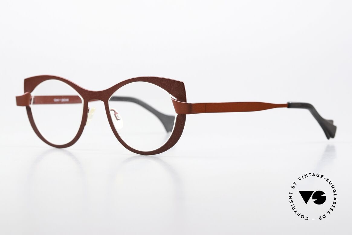Theo Belgium Plooi 2 Red Women's Eyeglasses, avant-garde eyeglasses for ladies in TOP quality, Made for Women
