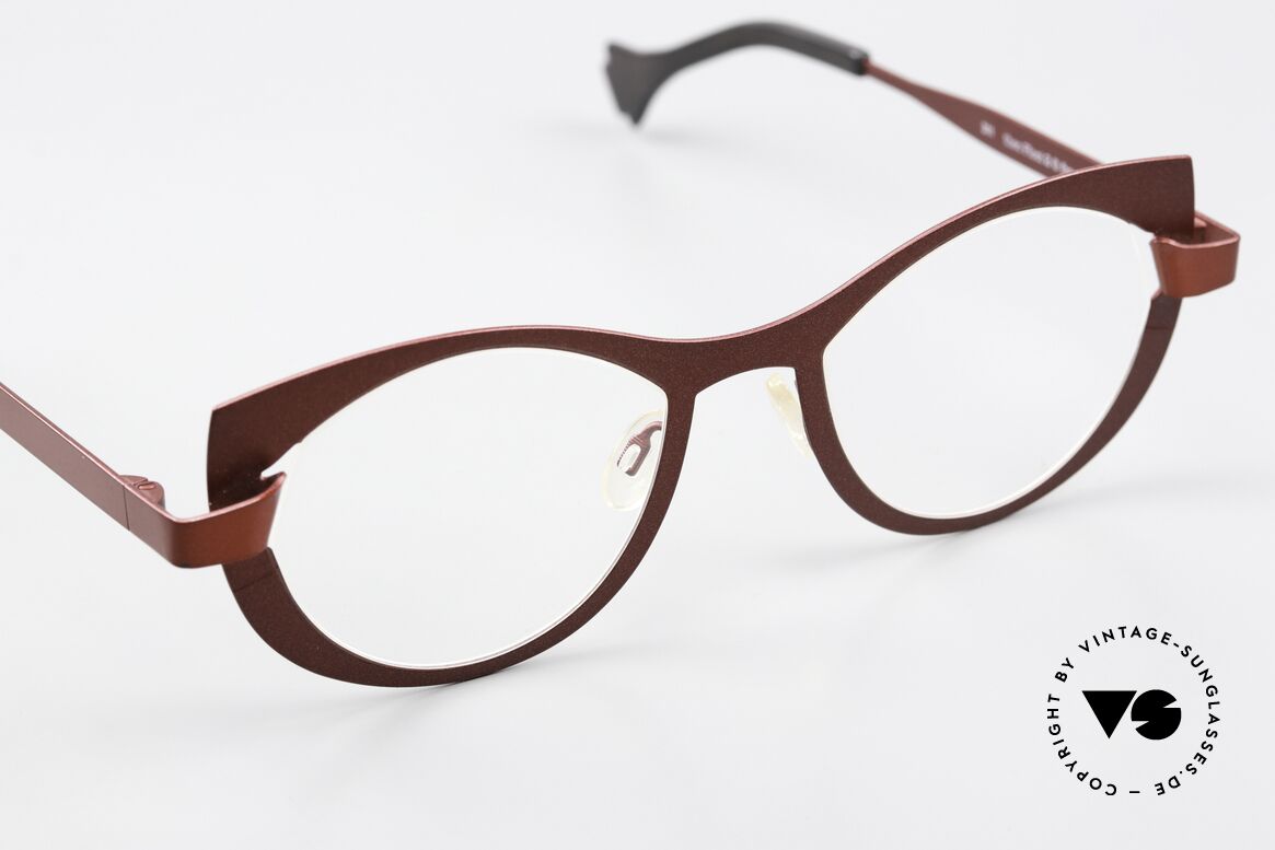 Theo Belgium Plooi 2 Red Women's Eyeglasses, the full rimmed frame can be glazed optionally, Made for Women