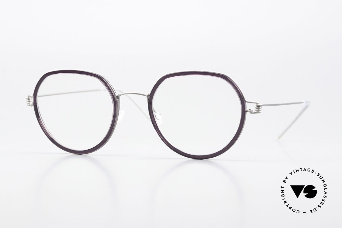 Lindberg Gillian Air Titan Rim Titanium and Dark Violet, LINDBERG ladies glasses of the Air Titanium collection, Made for Women