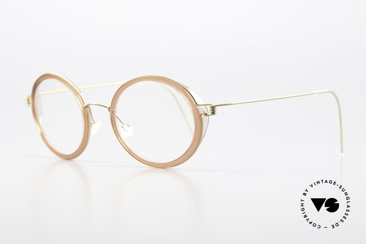Lindberg Fay Air Titan Rim Titan Specs Ladies Color, striking refined Air Titan frame with Acetate inner rim, Made for Women