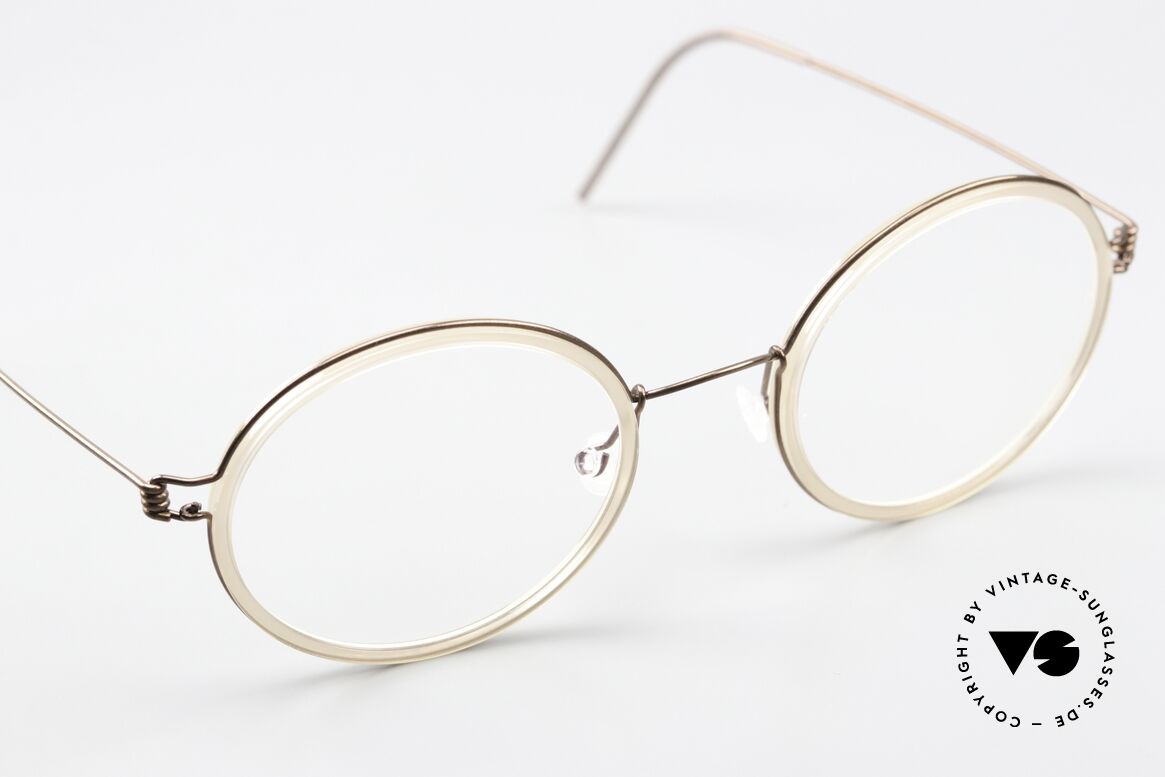 Lindberg Cameron 48 Air Titan Rim Round Eyewear Women Men, unworn, NOS, with original magnetic case by Lindberg, Made for Men and Women