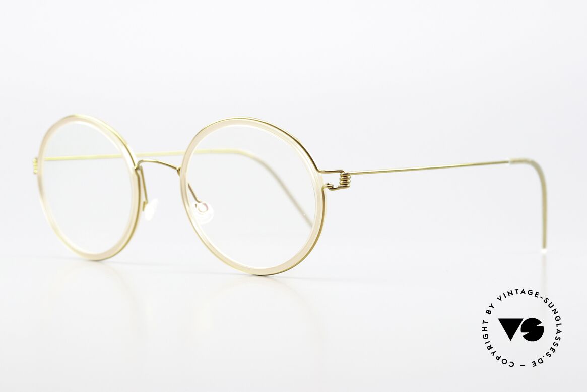Lindberg Cameron 48 Air Titan Rim Unisex Titan Designer Specs, striking refined Air Titan frame with Acetate inner rim, Made for Men and Women