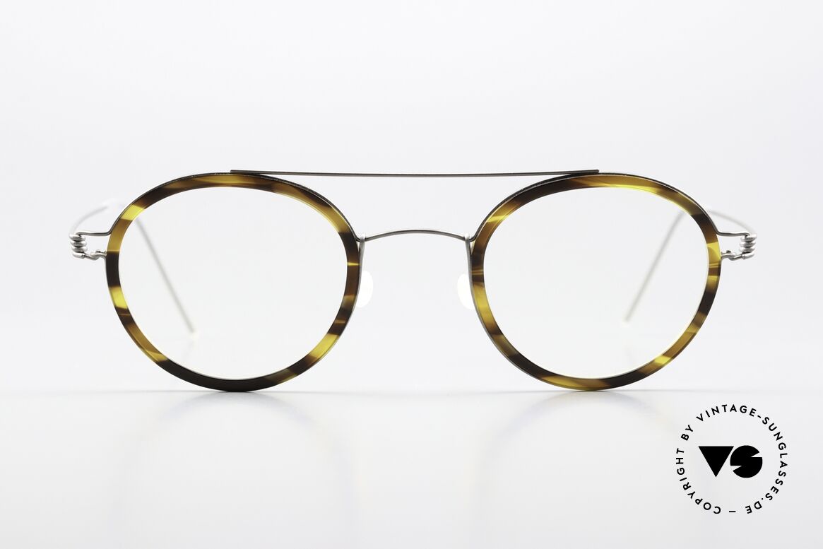 Lindberg Teitur 46 Air Titan Rim Striking Panto Frame Titan, unisex eyeglasses; model TEITUR with color code 10, Made for Men and Women