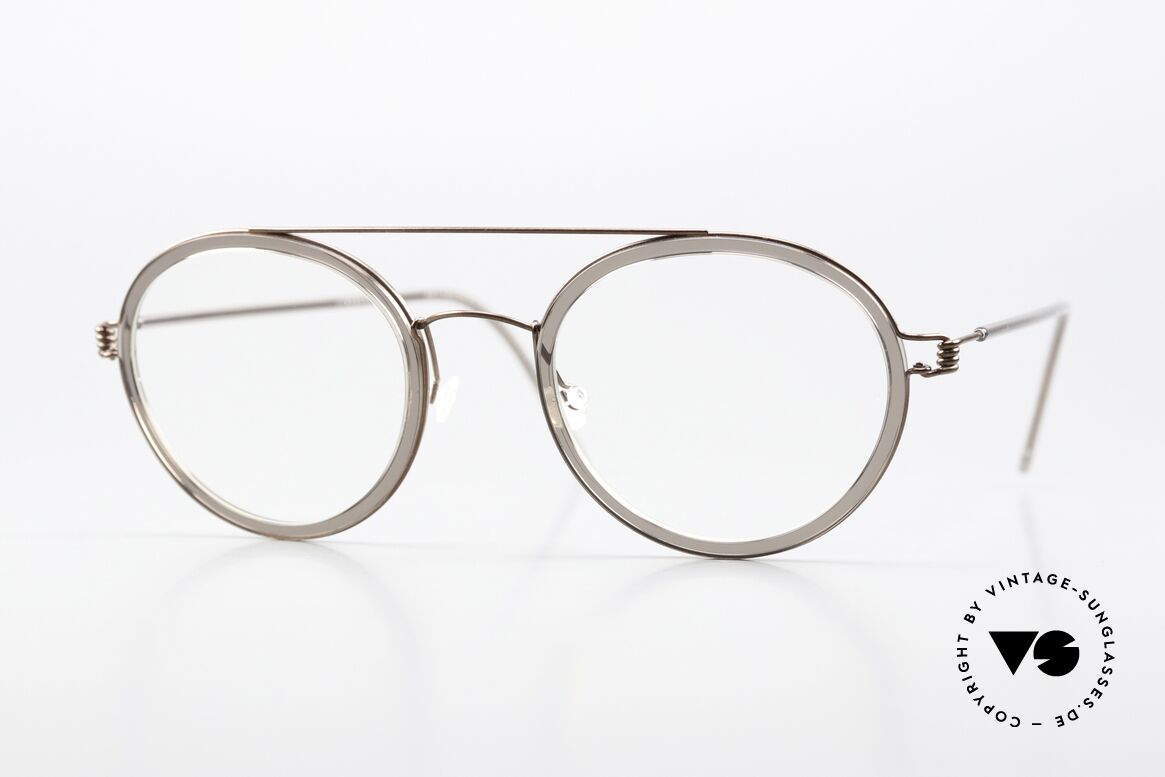 Lindberg Teitur 49 Air Titan Rim Lightweight Panto Round, PANTO glasses by Lindberg of the Air Titanium Series, Made for Men and Women