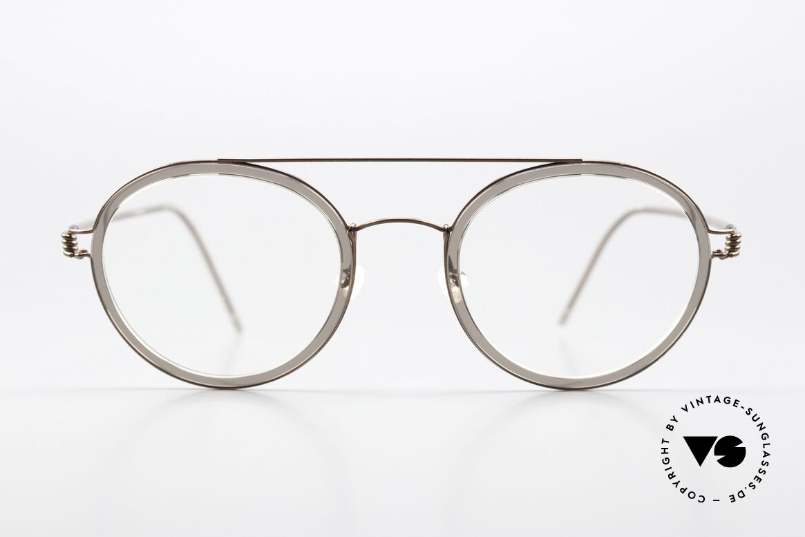 Lindberg Teitur 49 Air Titan Rim Lightweight Panto Round, unisex glasses; TEITUR 49 with color code K115/PU12, Made for Men and Women