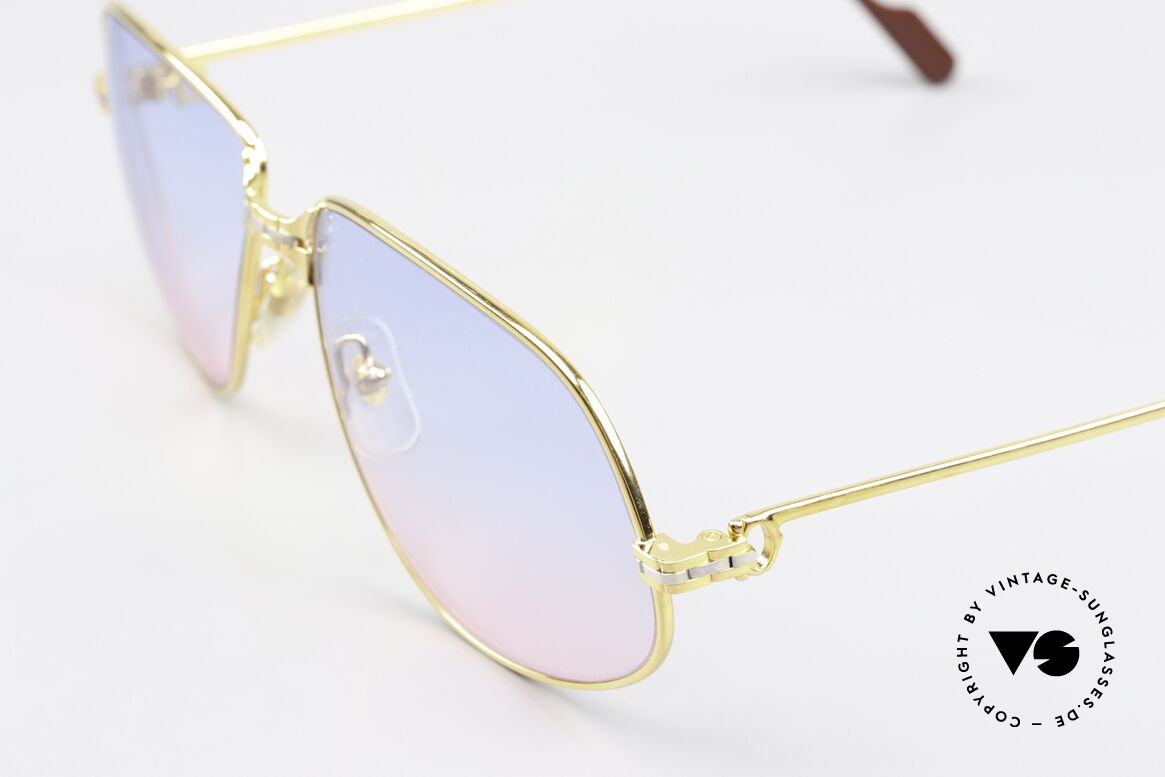 Cartier Panthere G.M. - XL Baby-Blue Pink Gradient Lens, precious luxury sunglasses in X-Large size 63-16, 140mm, Made for Men