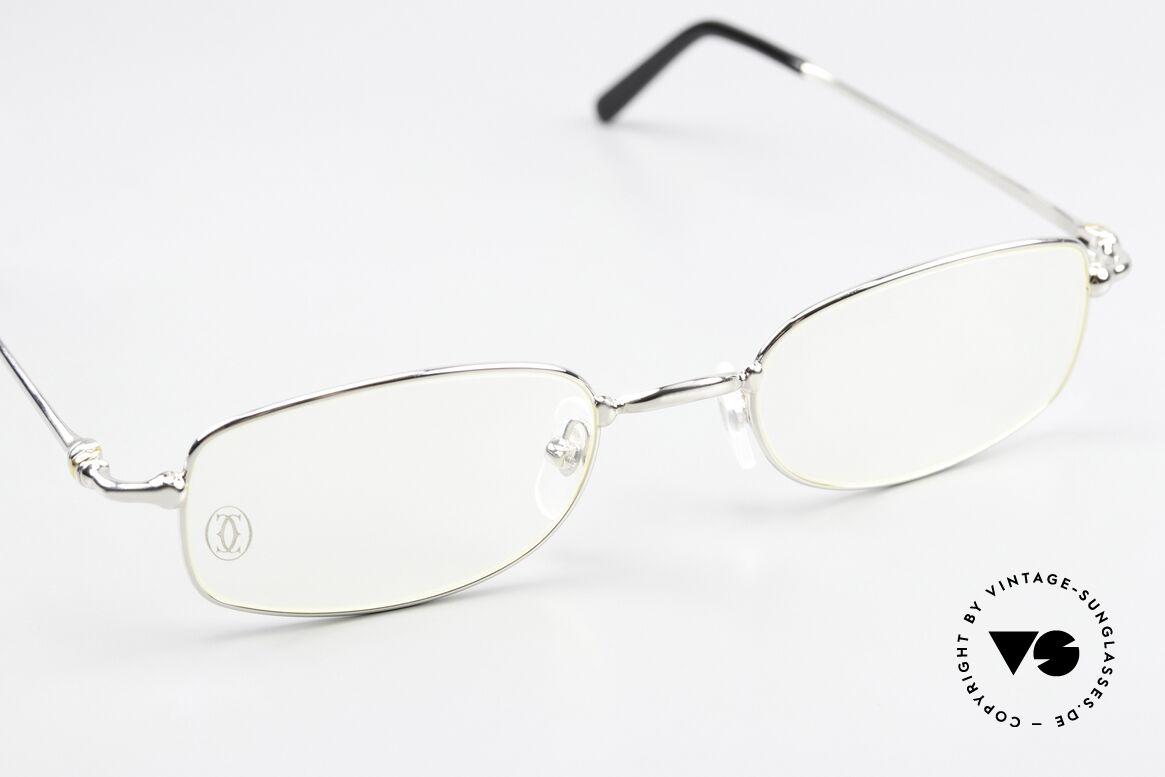 Cartier Sadir Platinum Thin Rim Series, NO RETRO eyewear; old 1990's original with orig. packing, Made for Men and Women