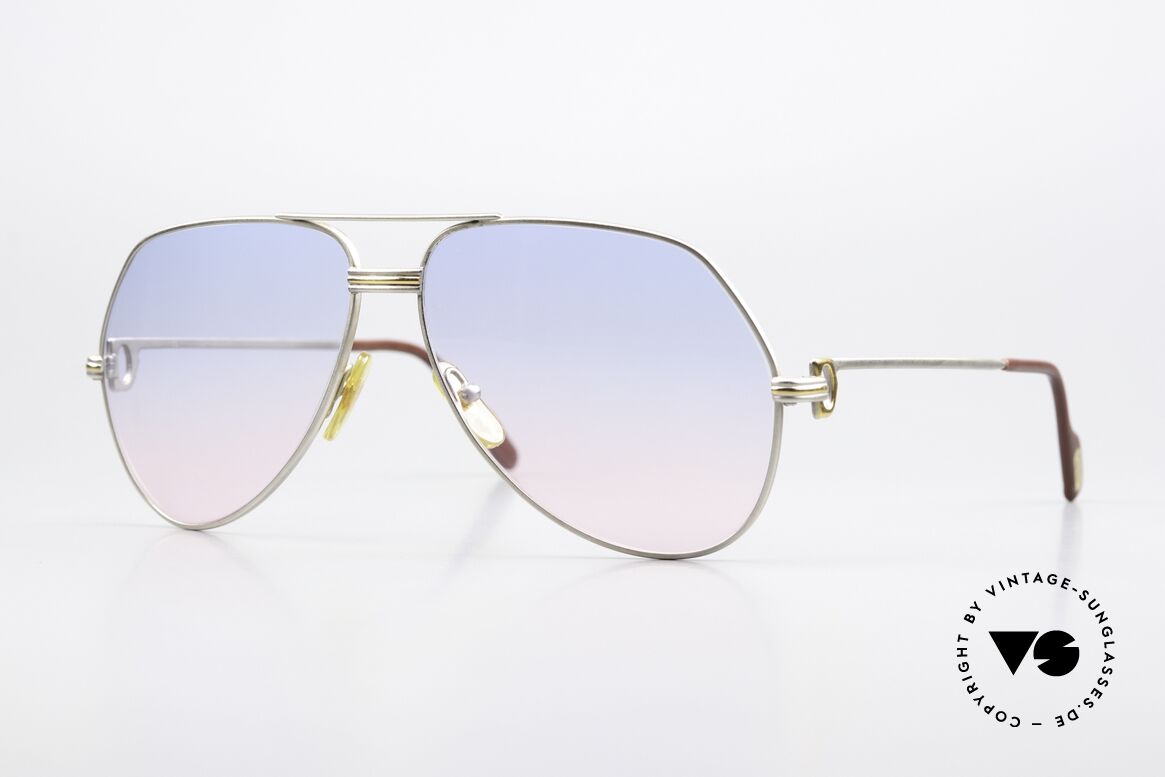 Cartier Vendome LC - L Baby-Blue Pink Gradient Lens, Vendome = the most famous eyewear design by CARTIER, Made for Men