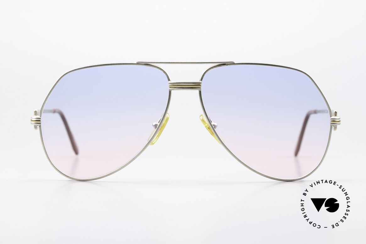 Cartier Vendome LC - L Baby-Blue Pink Gradient Lens, mod. "Vendome" was launched in 1983 & made till 1997, Made for Men