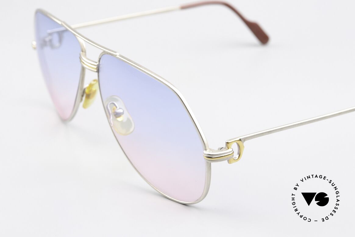 Cartier Vendome LC - L Baby-Blue Pink Gradient Lens, rare & expensive edition with palladium finish; LUXURY!, Made for Men