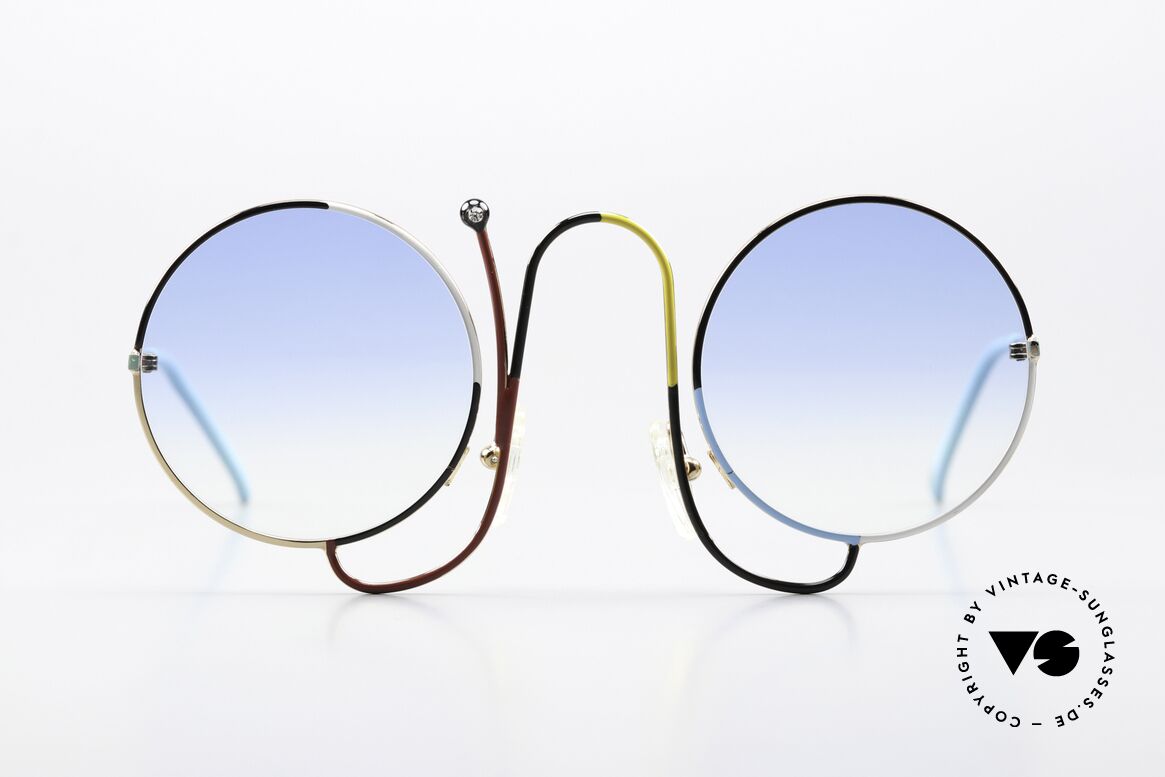 Casanova CMR 1 Gem Antenna Sunglasses, blue-gradient sun lenses for (100% UV protection), Made for Women