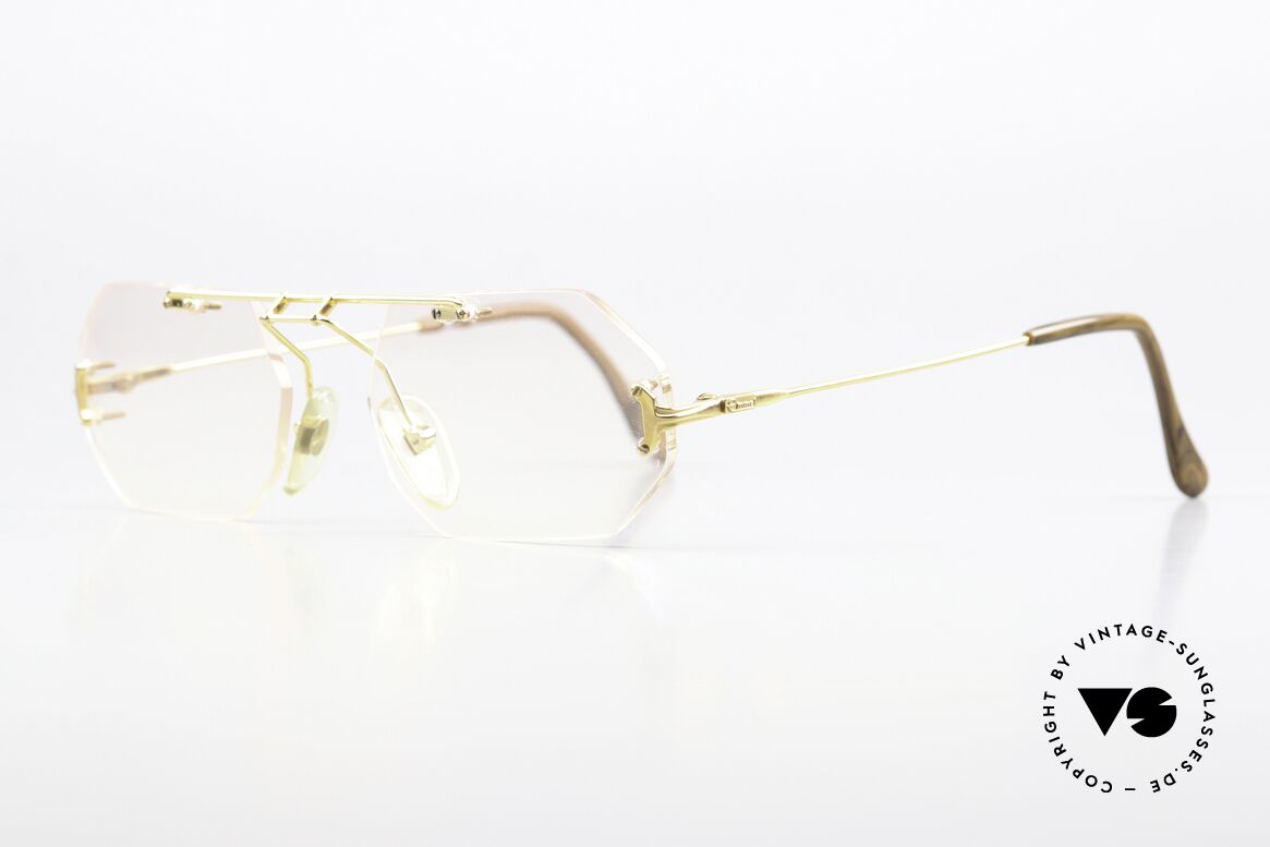 Emmel 3000 Rimless Art Frame Bauhaus, filigree and cleverly devised design; gold-plated, Made for Men and Women