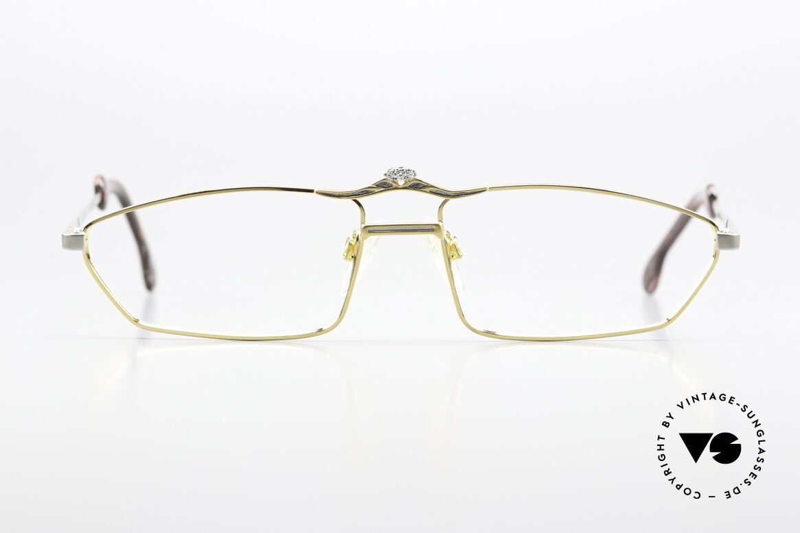 Roger Rodege M1090 Reading Glasses With Crown, 24kt gold-plated front & platinum-plated temples, Made for Women
