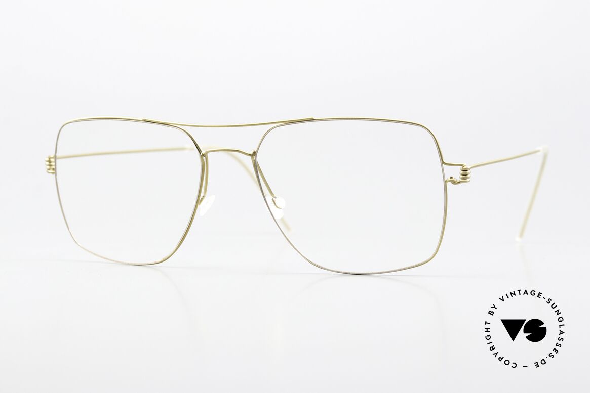 Lindberg Joshua Air Titan Rim Square Aviator Glasses, men's glasses by Lindberg of the Air Titanium series, Made for Men