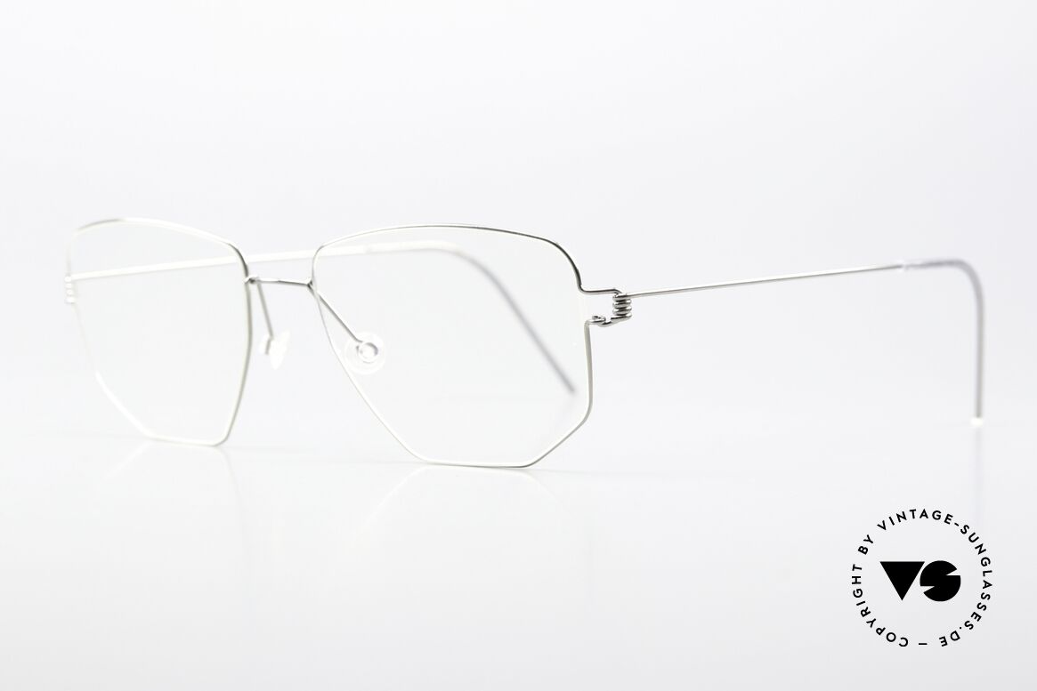 Lindberg Selim Air Titan Rim Square Frame Silver Unisex, striking designer eyeglasses for ladies and gentlemen, Made for Men and Women