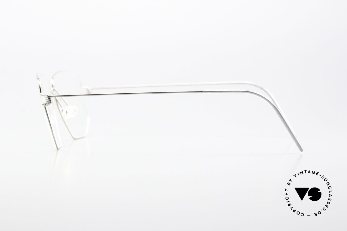 Lindberg Selim Air Titan Rim Square Frame Silver Unisex, unworn single item; + orig. magnetic case by Lindberg, Made for Men and Women