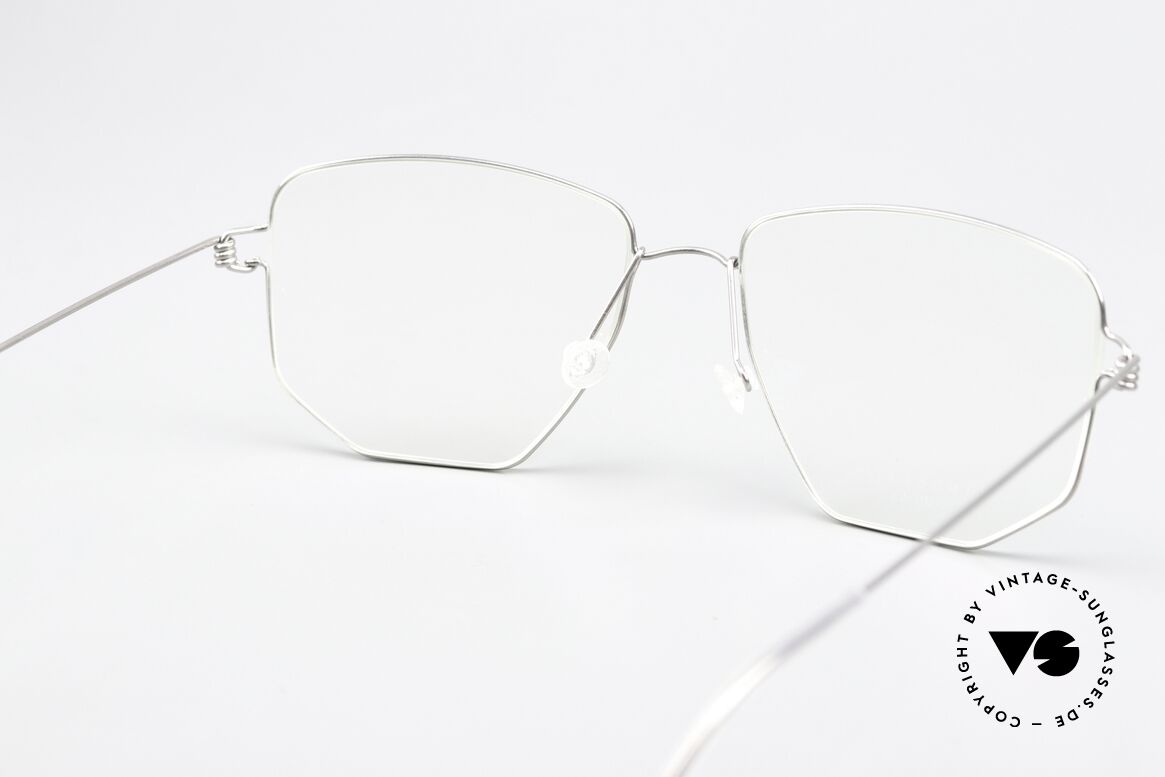 Lindberg Selim Air Titan Rim Square Frame Silver Unisex, Size: medium, Made for Men and Women