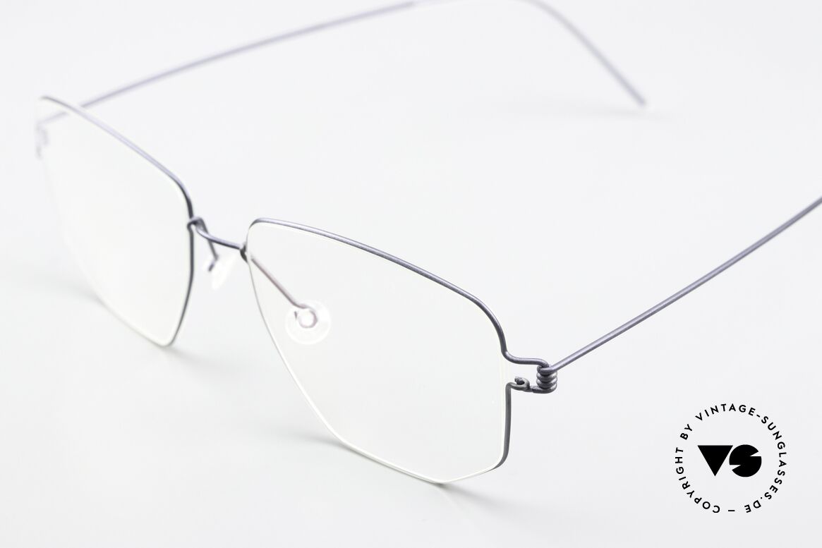 Lindberg Selim Air Titan Rim Square Frame Dark Blue, high-end, stylish & really innovative: grade 'vintage', Made for Men and Women