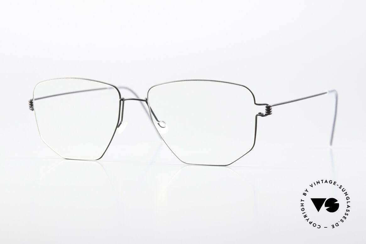 Lindberg Selim Air Titan Rim Square Frame Matt Black, square glasses by Lindberg of the Air Titanium series, Made for Men and Women