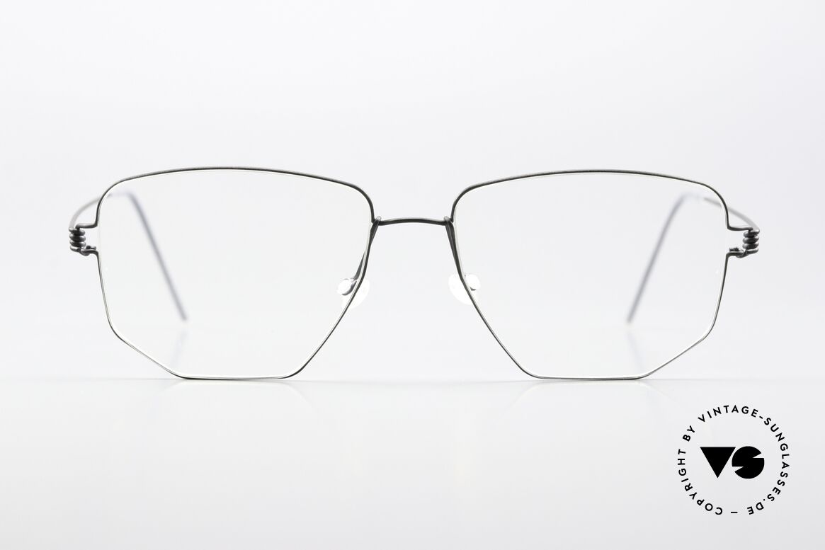 Lindberg Selim Air Titan Rim Square Frame Matt Black, model Selim in size 53-16, 145, color U9 = matt black, Made for Men and Women
