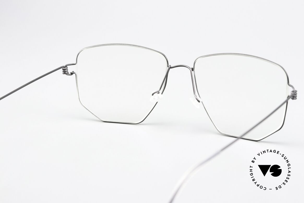 Lindberg Selim Air Titan Rim Square Frame Matt Black, Size: medium, Made for Men and Women