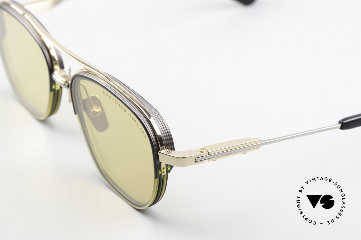 DITA Rikton Type 402 Yellow Chameleon Lenses, the yellow "Chamelon" sun lenses darken automatically, Made for Men