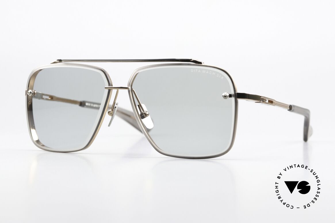 DITA Mach Six Men's Shades Square Pilot, DITA Mach-Six, DTS-121-62-02 RGD-BLK, size 62/12, Made for Men