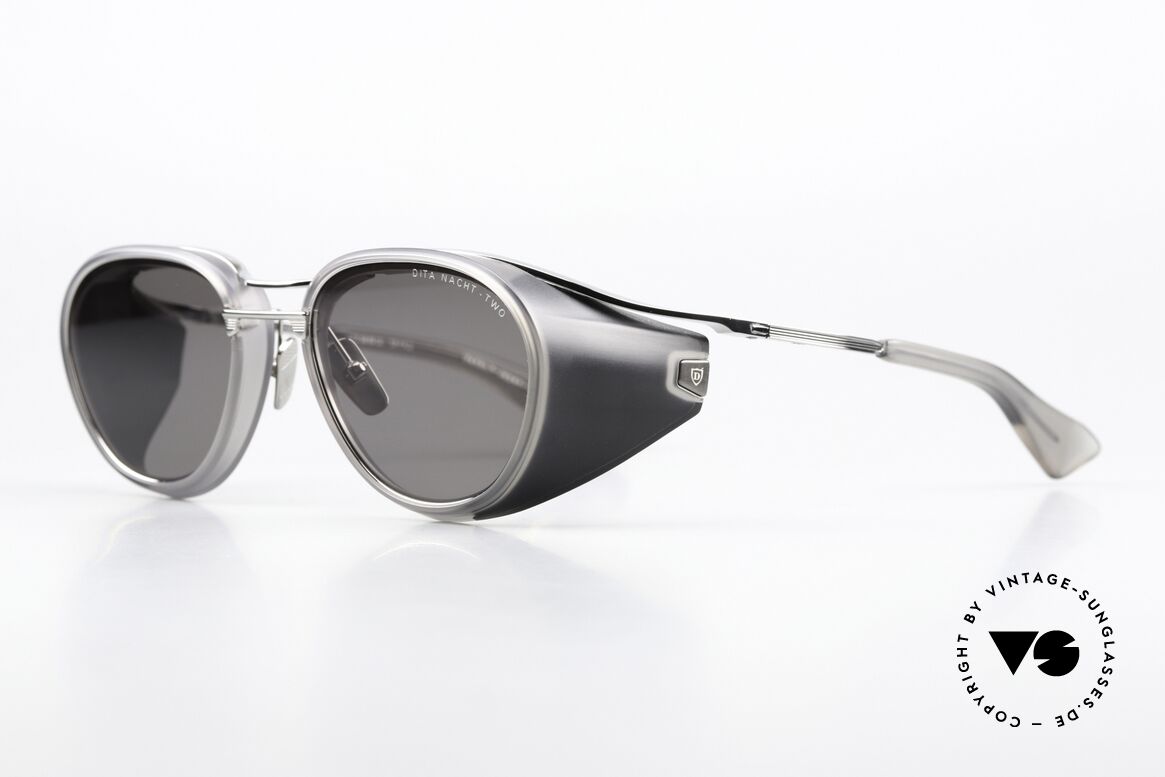 DITA Nacht Two Side Blinds Sunglasses, GRY-PLD: gray-palladium frame with side shields, Made for Men
