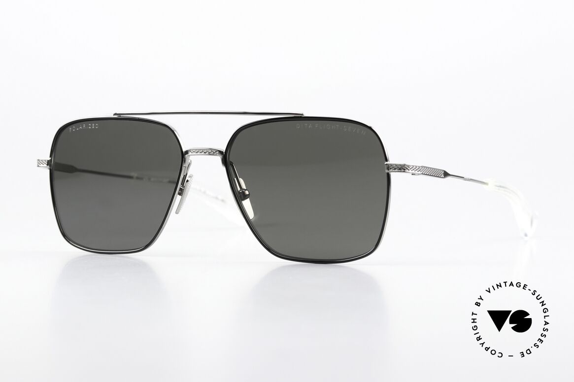 DITA Flight Seven Polarized Sun Lenses, DITA Flight Seven shades, DTS111-57-05 PLD-BLK, Made for Men