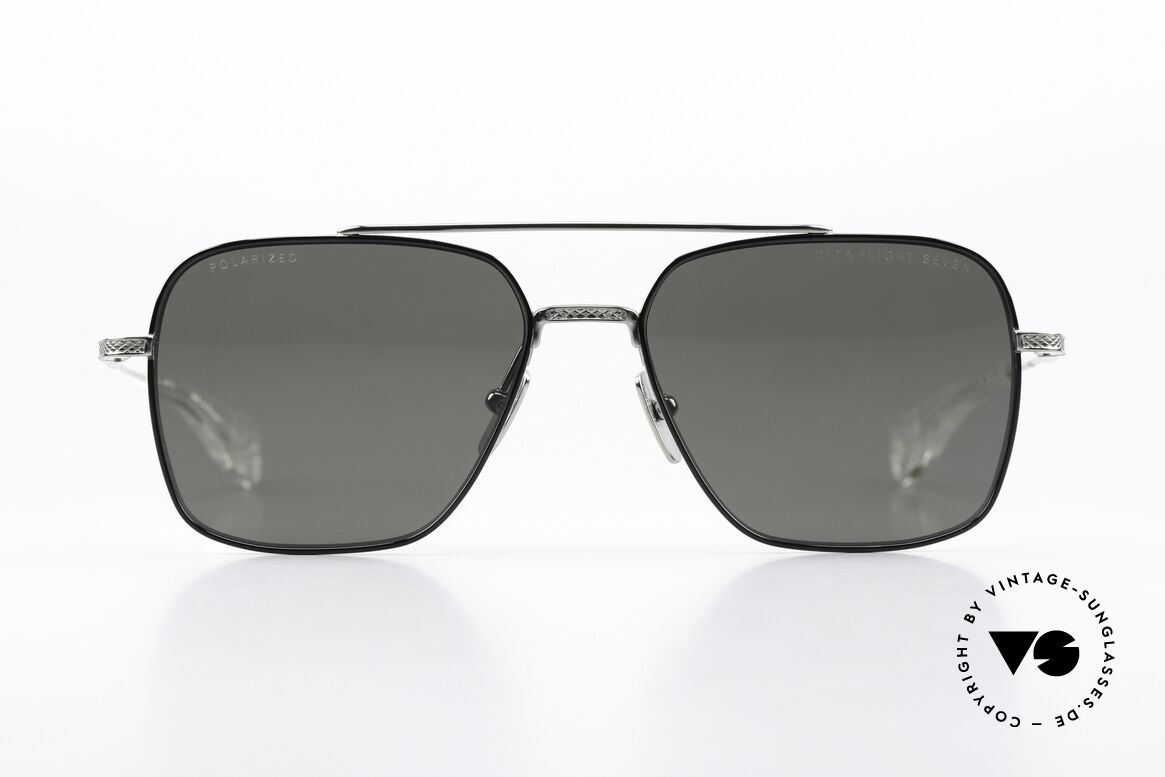 DITA Flight Seven Polarized Sun Lenses, palladium-plated titanium frame, made in Japan, Made for Men