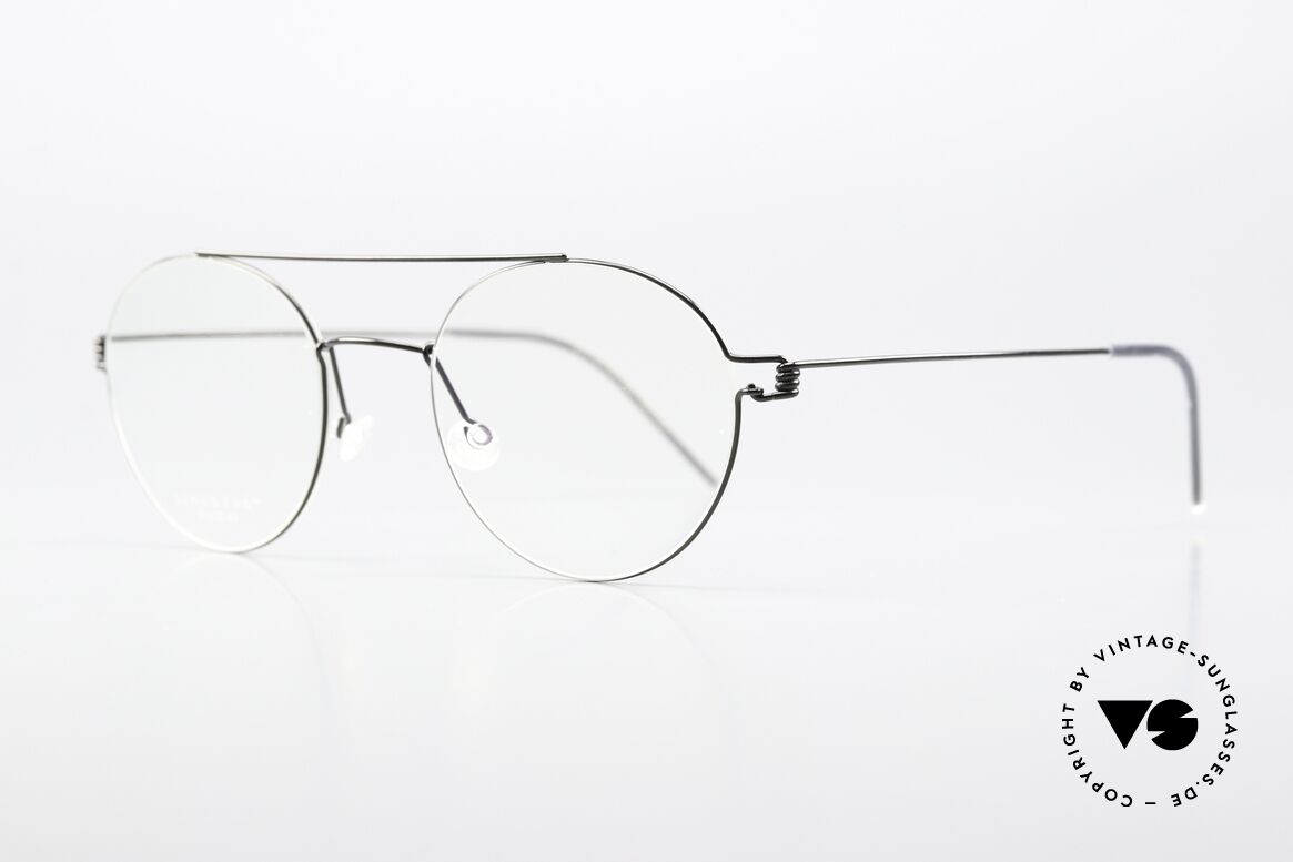 Lindberg Bruce 48 Air Titan Rim Designer Eyeglasses Unisex, in size 48-21 (MEDIUM); with 135mm temple length, Made for Men and Women