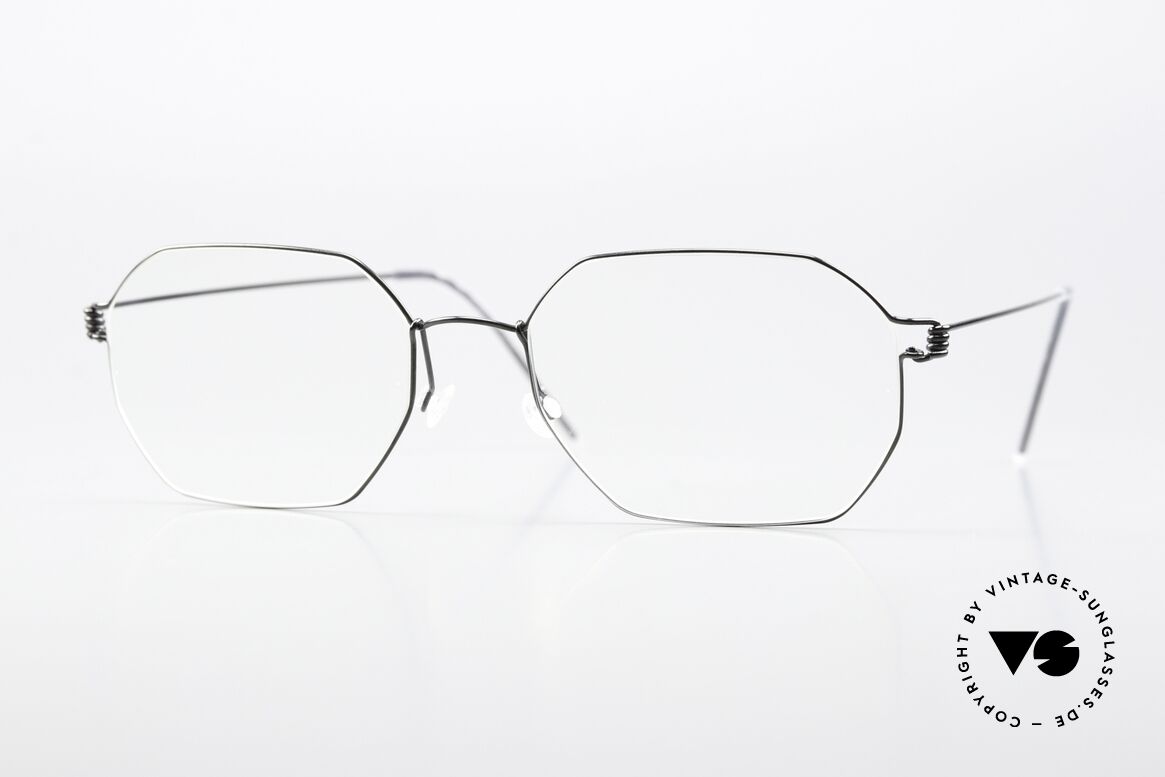 Lindberg Jeppe Air Titan Rim Square Frame Black Polished, square glasses by Lindberg of the Air Titanium series, Made for Men and Women