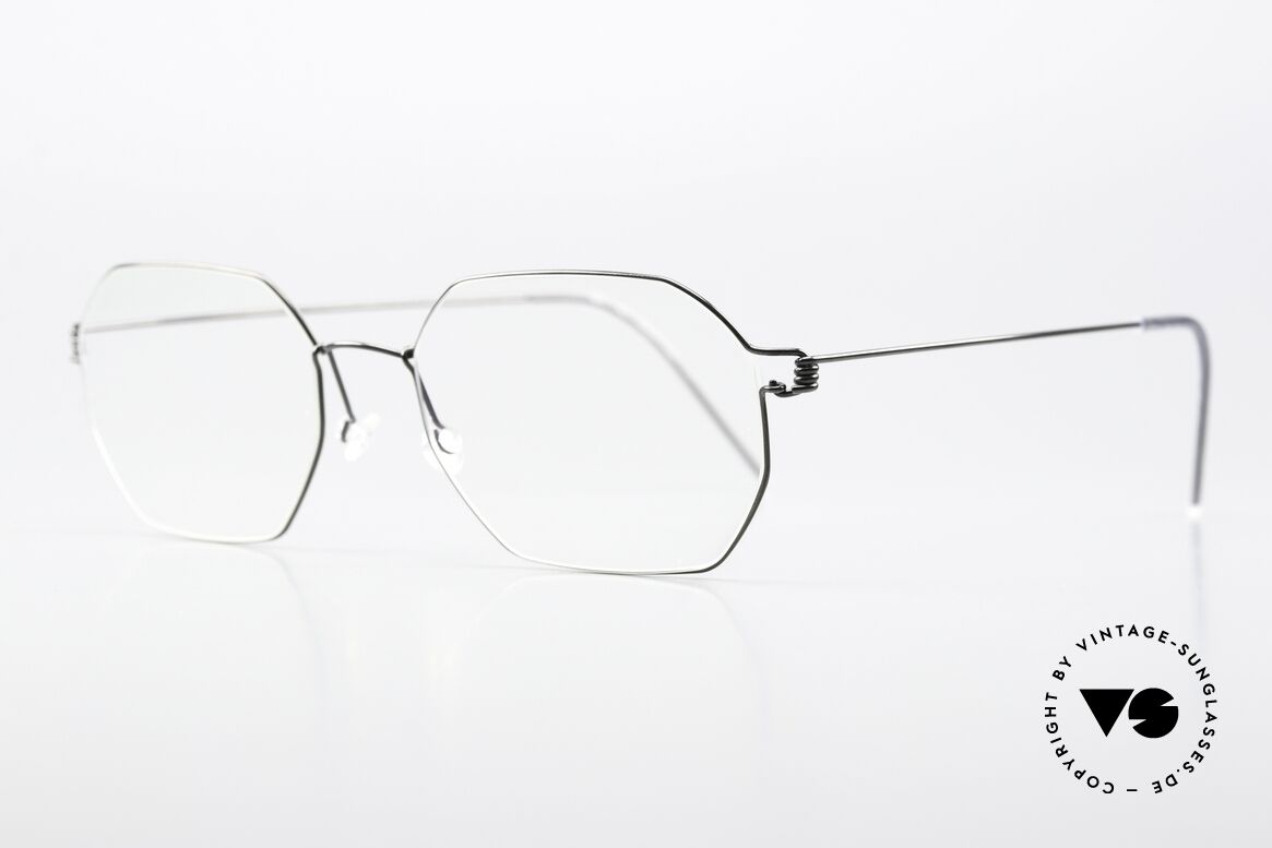 Lindberg Jeppe Air Titan Rim Square Frame Black Polished, striking designer eyeglasses for ladies and gentlemen, Made for Men and Women