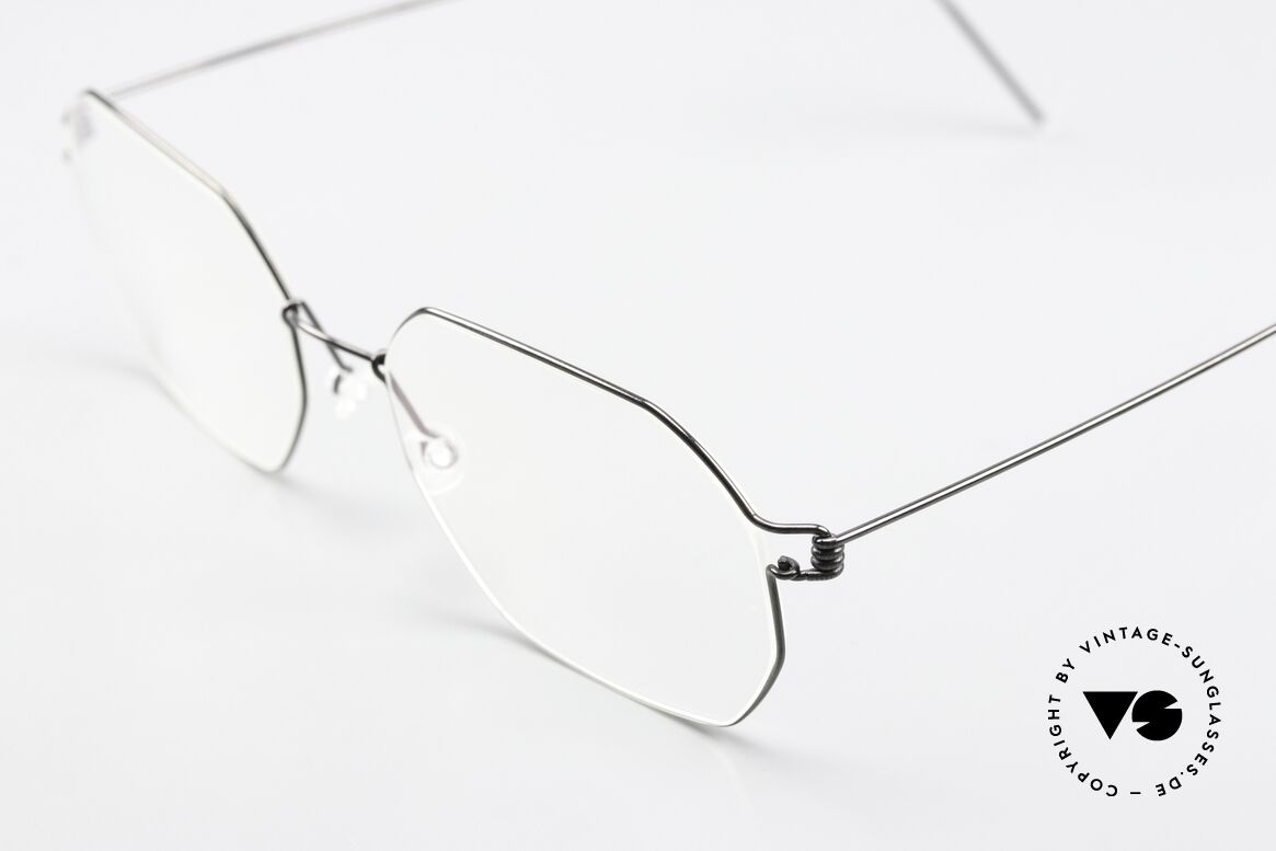 Lindberg Jeppe Air Titan Rim Square Frame Black Polished, high-end, stylish & really innovative: grade 'vintage', Made for Men and Women