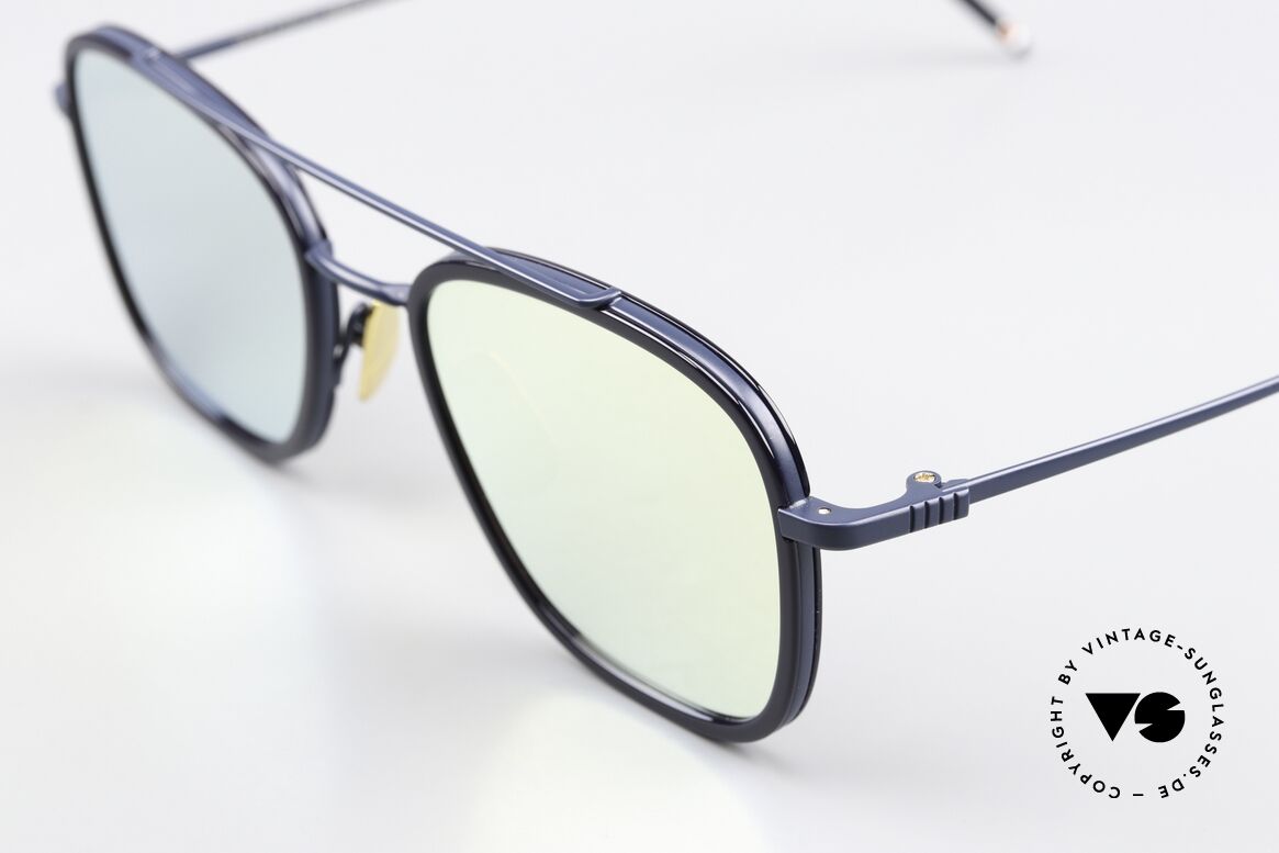Thom Browne TBS800 Gold Mirrored Sun Lenses, gold mirrored sun lenses for 100% UV protection, Made for Men