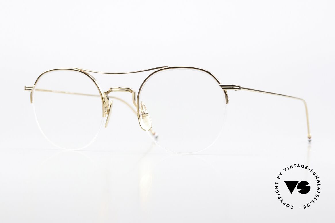 Thom Browne TB903 Nylor Titanium Eyewear, noble Thom Browne eyeglasses, TB903-A-GLD-49, Made for Men