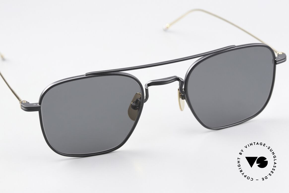 Thom Browne TBS907 Men's Shades Black Gold, a classy designer accessory for all fashion lovers, Made for Men