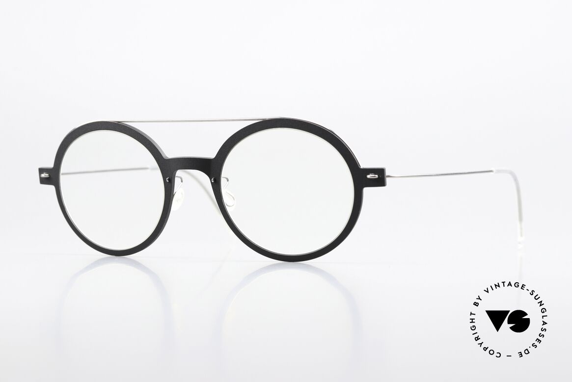 Lindberg 6543 48 NOW Black Silver Coloring, Lindberg eyeglasses from the NOW or N.O.W. series, Made for Men and Women
