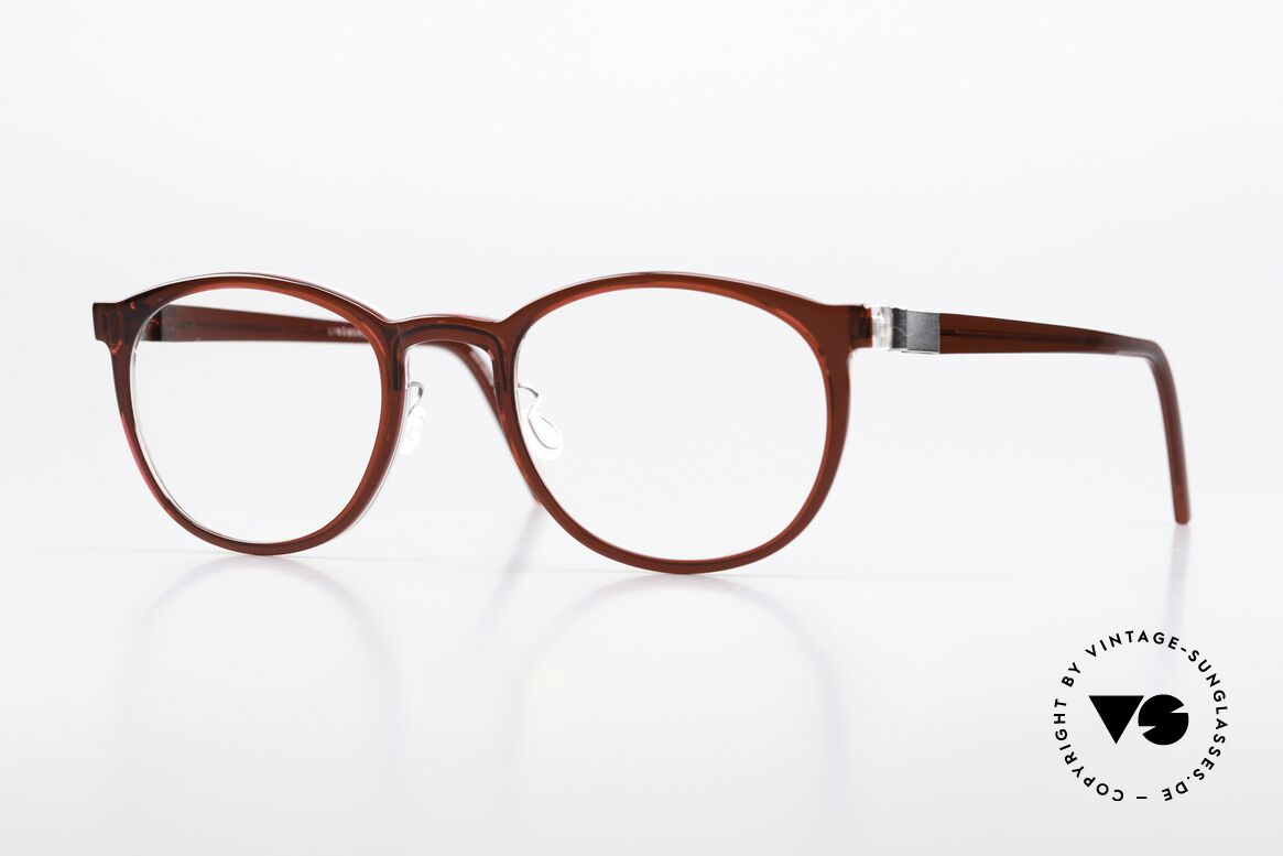 Lindberg 1032 Acetanium Acetate & Titan Combination, timeless Lindberg Acetanium frame in 'ruby-colored', Made for Men and Women