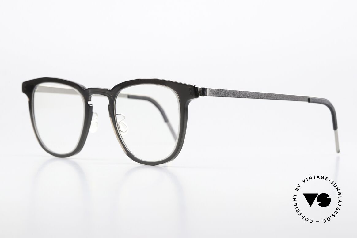 Lindberg 1252 Acetanium Designer Frame Gray Silver, great frame made of acetate & titanium combination, Made for Men and Women