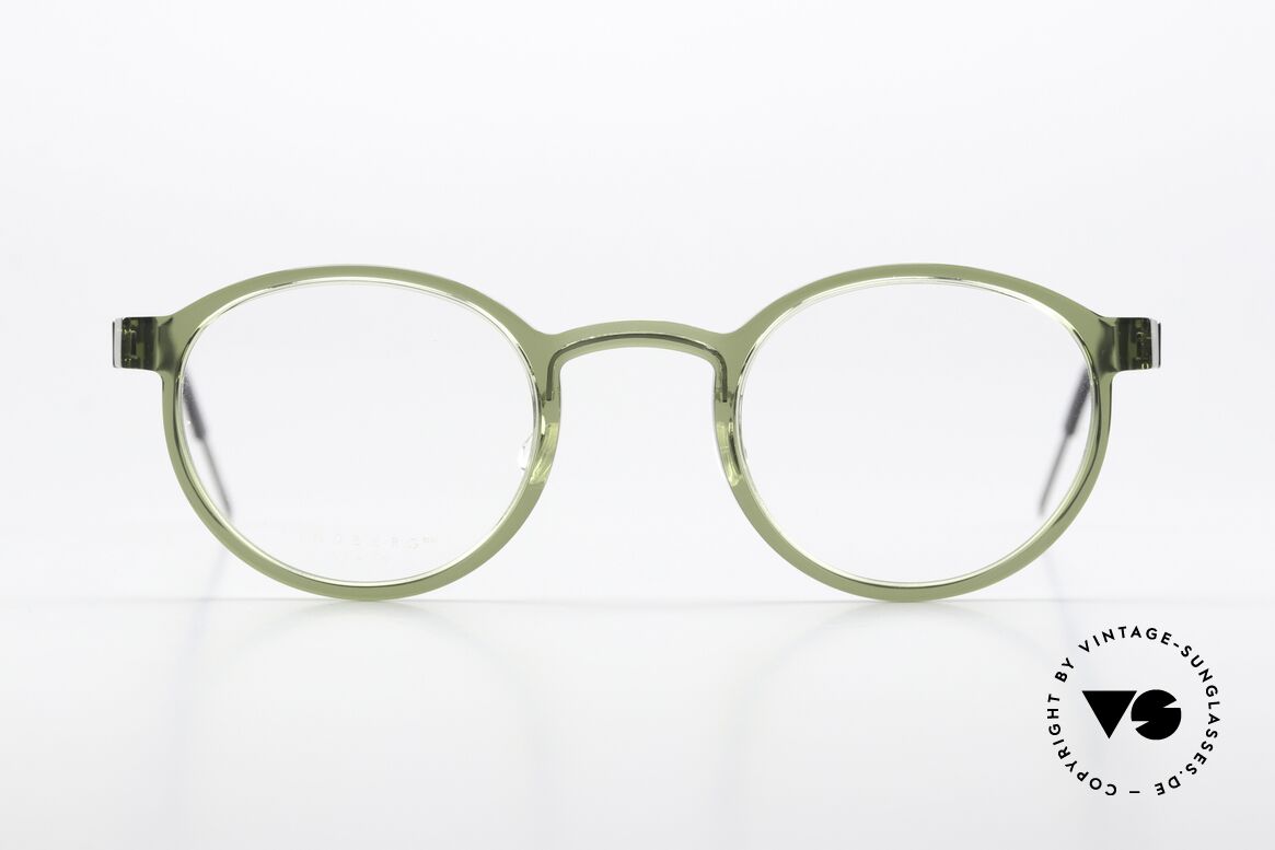 Lindberg 1014 46 Acetanium Green Gray Panto Glasses, model 1014, size 46/23: made of acetate & titanium, Made for Men and Women