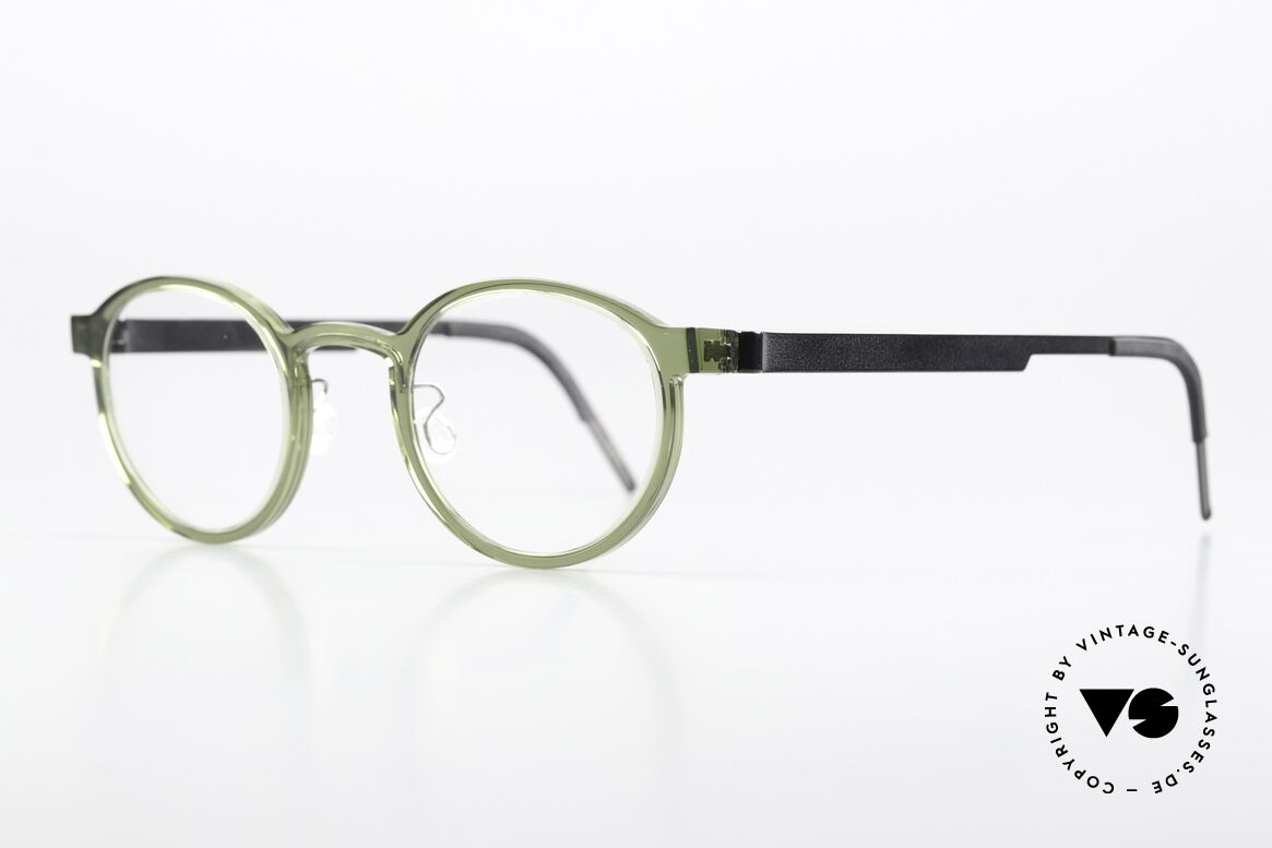 Lindberg 1014 46 Acetanium Green Gray Panto Glasses, musician Sting also wears Lindberg glasses, M. 1014, Made for Men and Women