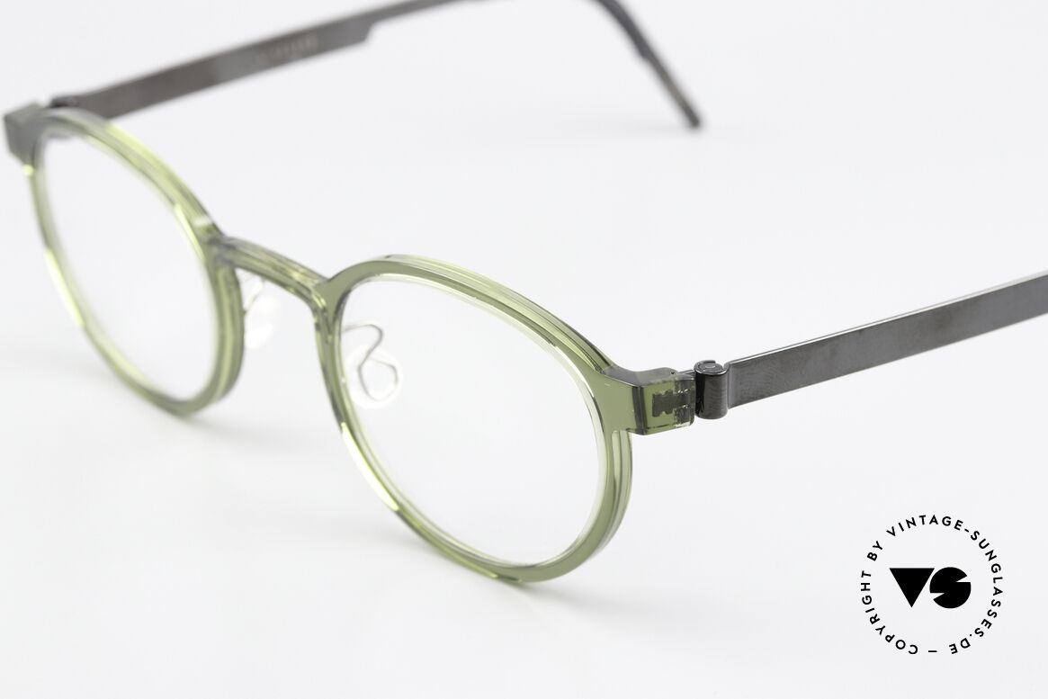Lindberg 1014 46 Acetanium Green Gray Panto Glasses, distinctive quality and design (award-winning frame), Made for Men and Women