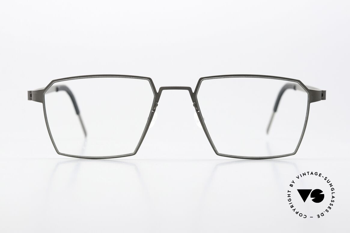 Lindberg 9628 Strip Titanium Striking Designer Eyewear, model 9628, size 51/18, with color: gray / anthracite, Made for Men and Women