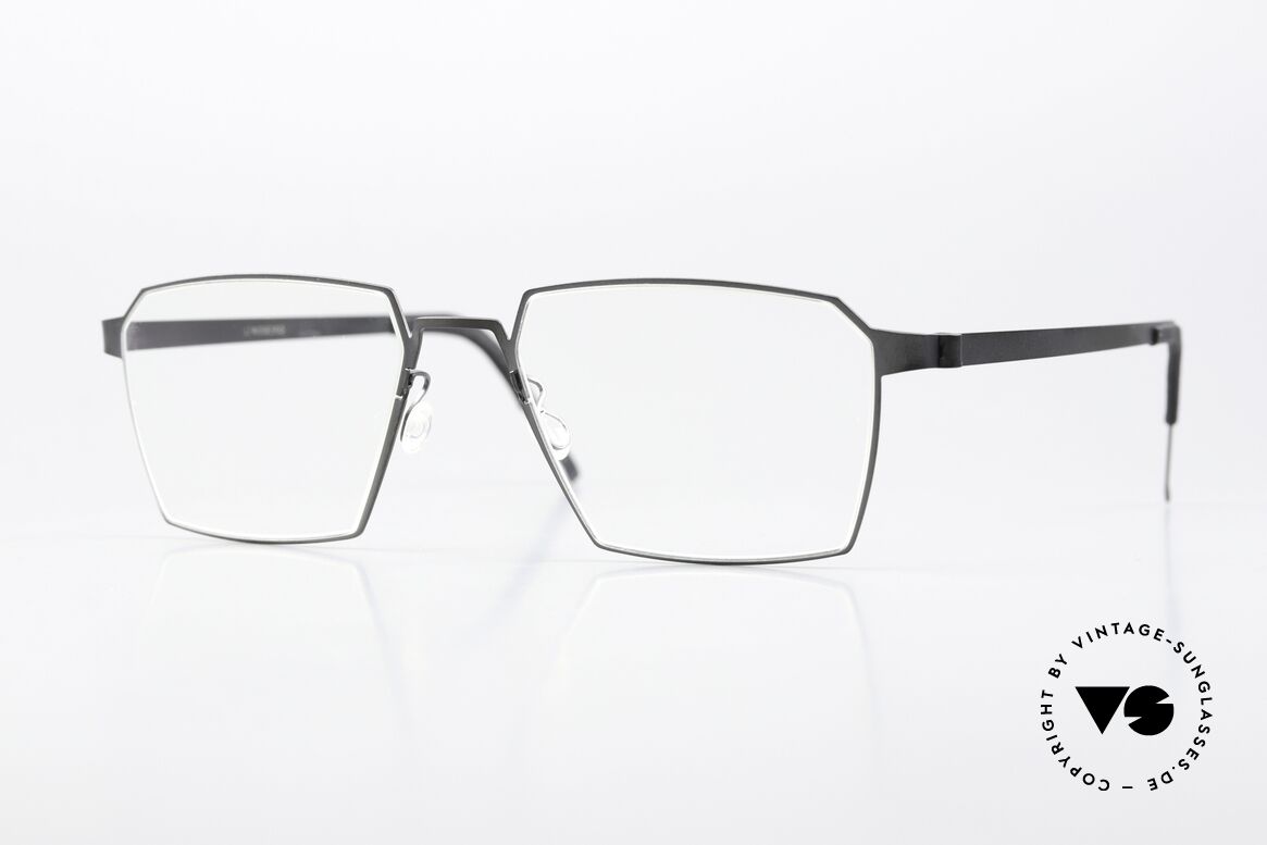 Lindberg 9628 Strip Titanium Matt Black Titan Frame, striking LINDBERG Strip Titanium designer glasses, Made for Men and Women
