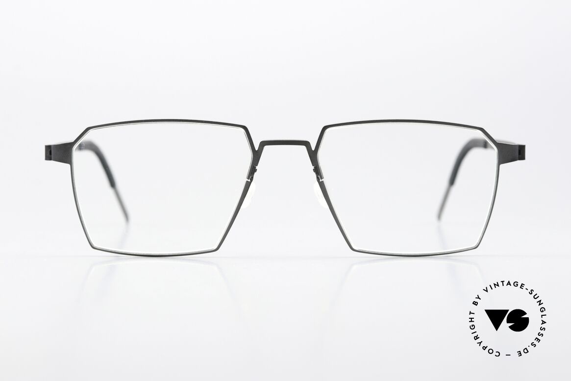 Lindberg 9628 Strip Titanium Matt Black Titan Frame, model 9628 in size 51/18, with color: U9 matt black, Made for Men and Women