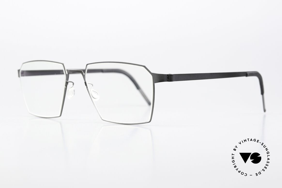 Lindberg 9628 Strip Titanium Matt Black Titan Frame, light as a feather but extremely stable & very durable, Made for Men and Women
