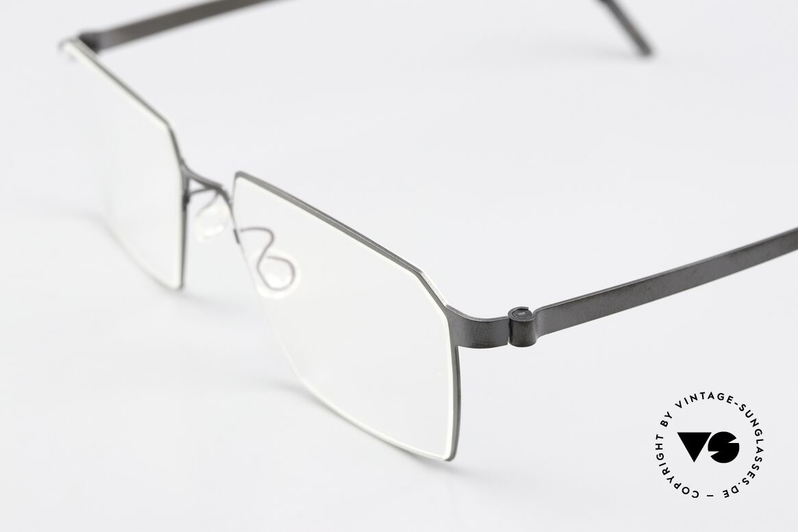 Lindberg 9628 Strip Titanium Matt Black Titan Frame, stylish women's glasses and men's eyeglasses likewise, Made for Men and Women