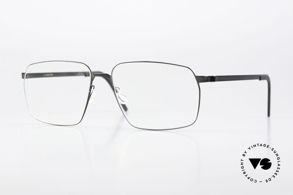 Lindberg 9635 Strip Titanium Titan Frame Polished Black, striking LINDBERG Strip Titanium designer eyewear, Made for Men and Women