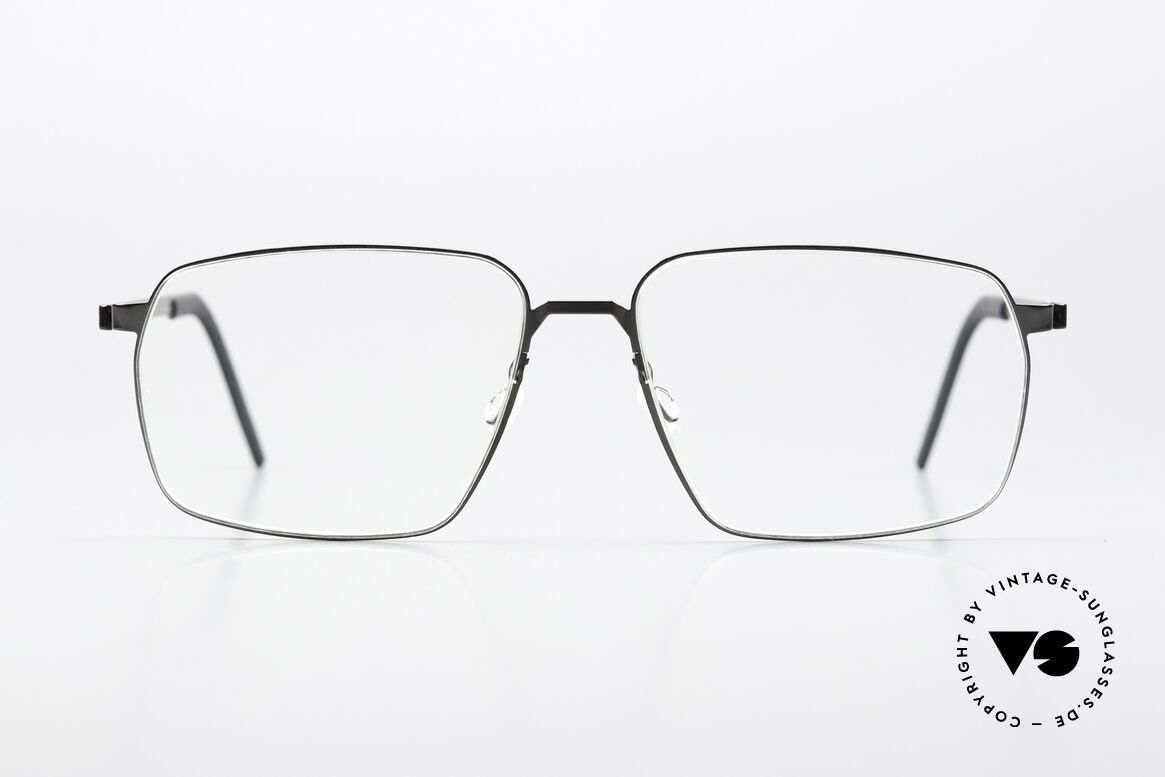 Lindberg 9635 Strip Titanium Titan Frame Polished Black, model 9635 in size 56/15; color PU9: polished black, Made for Men and Women